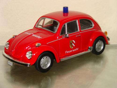 VW BEETLE "Feuerwehr", Scale : 1/43, Die Cast, New in Box, by Cararama