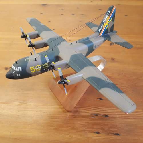 HERCULES C-130 South African Air Force, Mahogany, Wingspan 437mm with Stand, 30 years