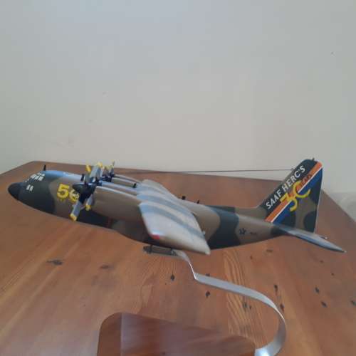HERCULES C-130 South African Air Force, Mahogany, Wingspan 437mm with Stand, 30 years