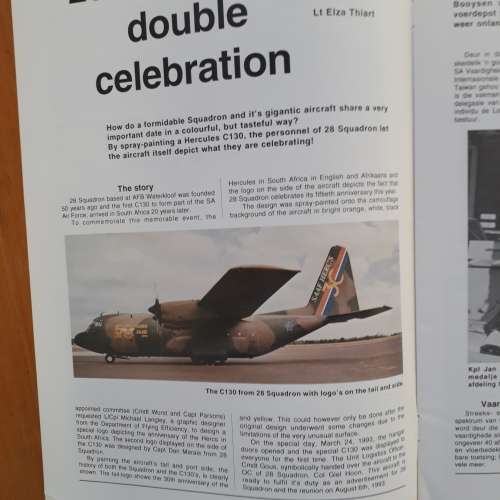 HERCULES C-130 South African Air Force, Mahogany, Wingspan 437mm with Stand, 30 years