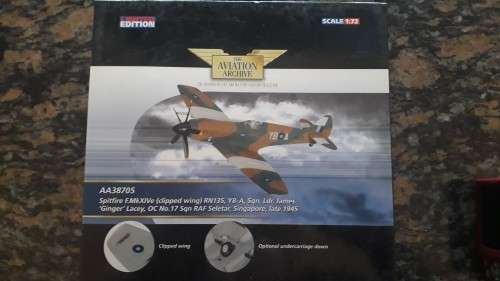 Spitfire by Corgi, Die-Cast, scale 1/72, Mint in Box, Limited Edition with Card