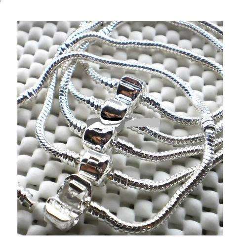 Slver Pandora Bracelets. Chain Bead charms. 20cm.