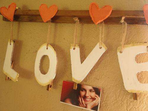 Handmade hanging photo holder with name