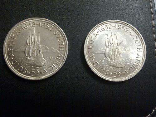 1952 SA Union silver crowns.5 SHILLINGS BRILLIANT UNC GRADEBLE CROWNS