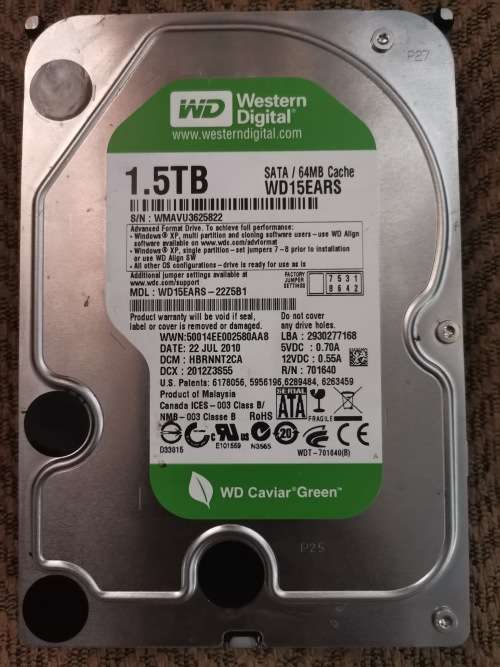 Western Digital 1.5TB hard drive