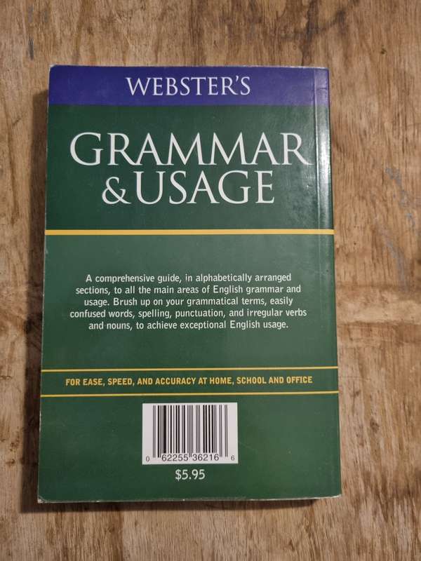 Webster`s Grammar Usage