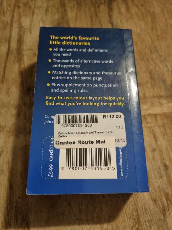 Collins Mini English Dictionary and Thesaurus