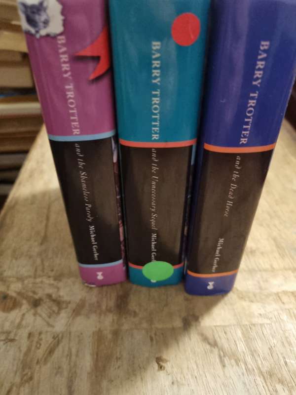 Three Hardback Barry Trotter books, a parody/spoof of the Harry Potter franchise.