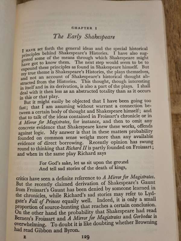 Shakespeare`s History Plays - Tillyard