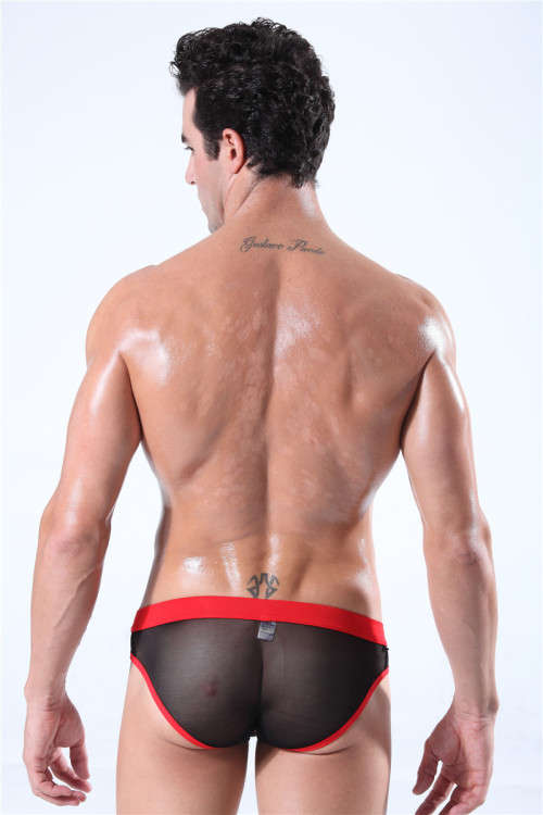 1003-SJ BLACK/RED  MENS UNDERWEAR