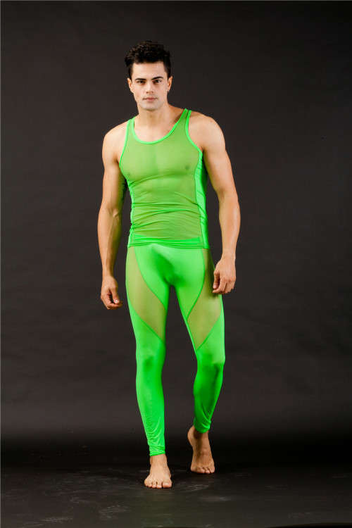 1004-BX-GREEN  MENS UNDERWEAR (TOP/VEST ONLY)