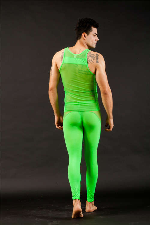 1004-BX-GREEN  MENS UNDERWEAR (TOP/VEST ONLY)