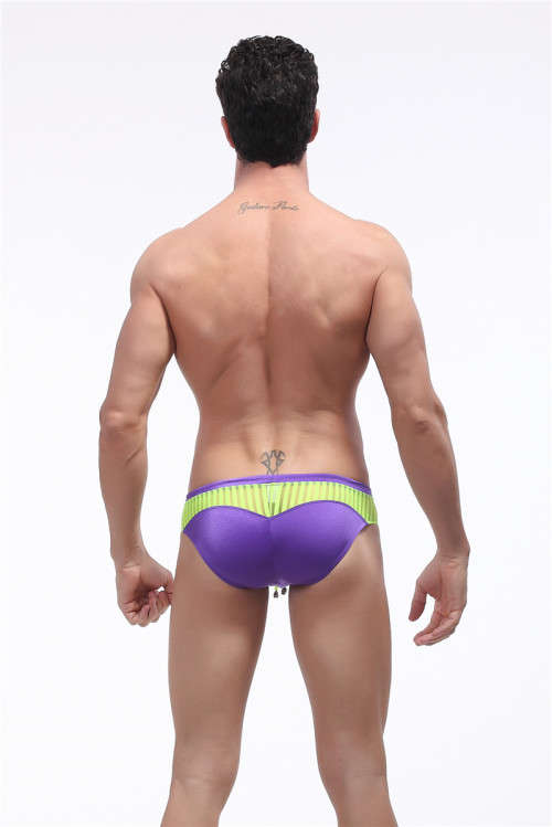 1014-SJ SWIM PURPLE  MENS UNDERWEAR