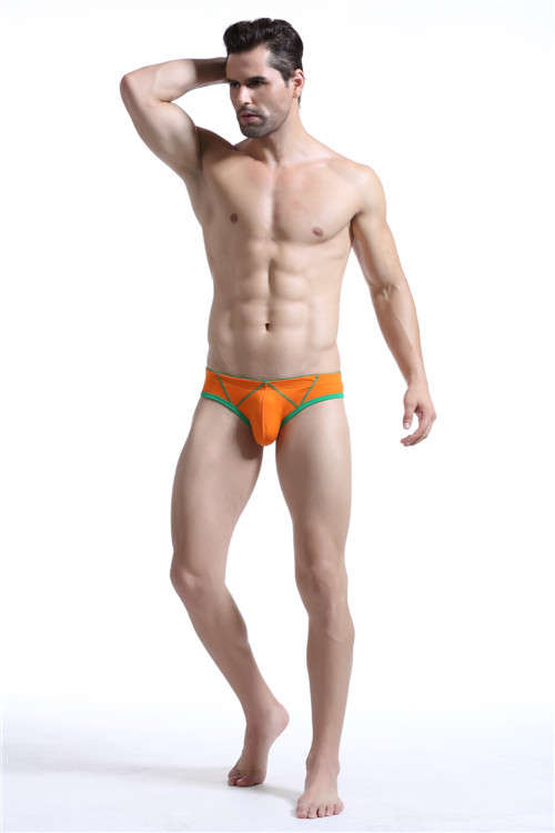 1016-SJ ORANGE MENS UNDERWEAR