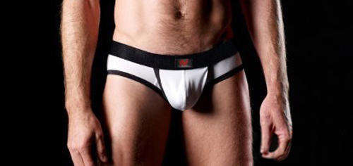 Mens comfortable g-string WHITE