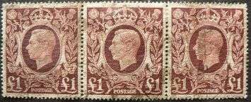 GREAT SG.478B STRIP OF 3 USED HIGHCV.