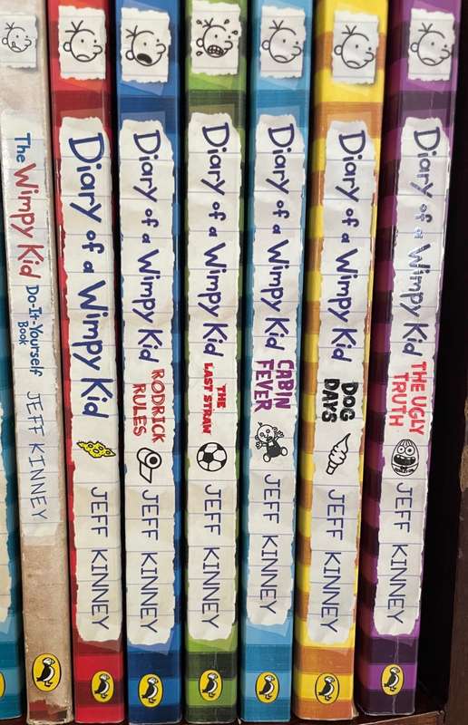 Diary of a Wimpy Kid by Jeff Kinney - set of 7 books