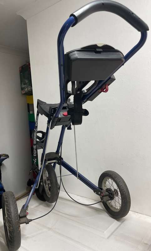 Golf push cart 3-wheel, foldable