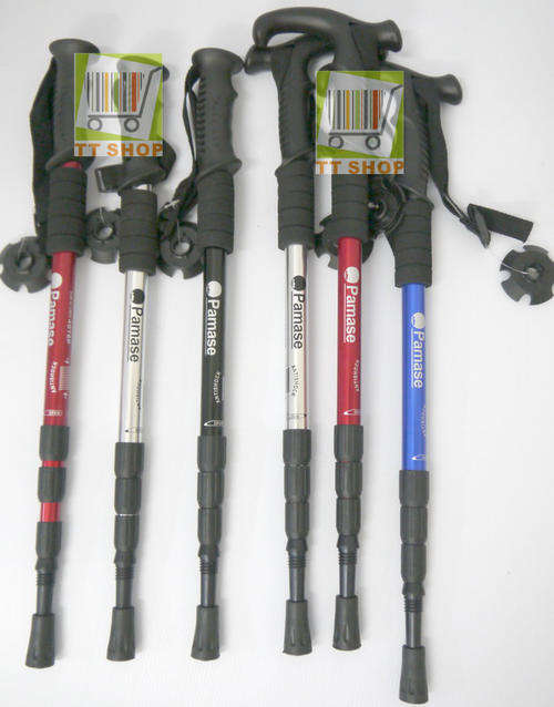 Hiking stock Black Anti-Shock Walking Stick Adjustable