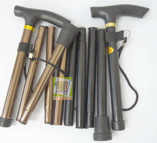 Hiking stock Black Anti-Shock Walking Stick Adjustable Crutch
