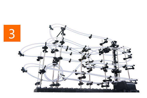 Space Rail  Level 3 Spacewarp DIY Physics Space Ball Rollercoaster with Powered Elevator Coaster