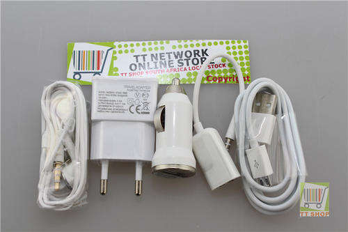 5-in-1 Galaxy Accessory Kit W / Dock, headphones Data cable ,AC & DC Chargers