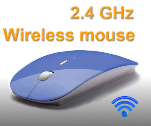 Aerodynamic 2.4GHz Wireless Optical Mouse - Blue