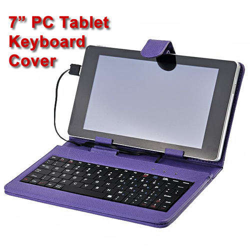 DELUXE Keyboard Case for 7 Inch Android PC Tablet-purple
