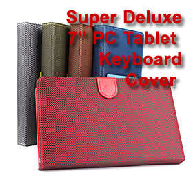 SUPER DELUXE Keyboard Case for 7 Inch Android PC Tablet - BLUE