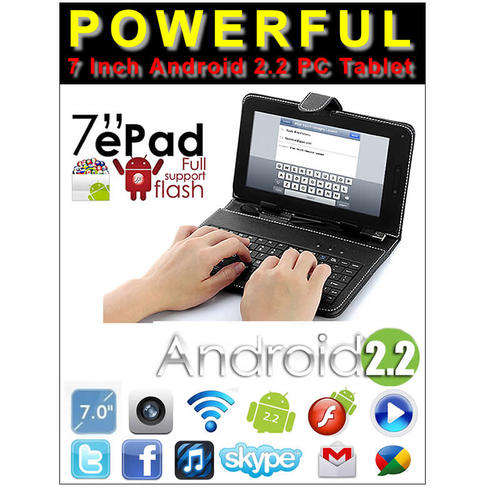 The Hottest Powerful 7 Inch Android 2.2 Tablet PC In Black