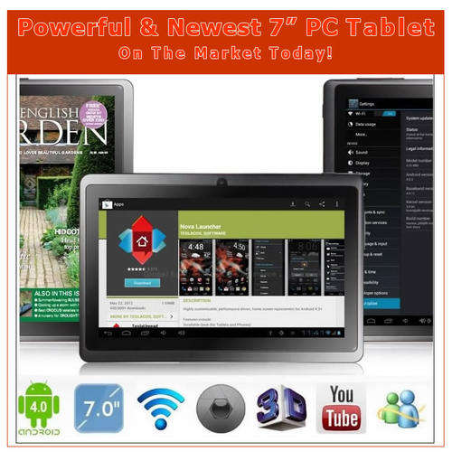 THE MOST POWERFUL & NEWEST 7" Android 4.0 PC Tablet in black - In The Market Today!