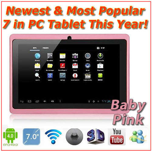 THE NEWEST & THE MOST POPULAR 7 INCH PC Tablet This Year - IN BABY PINK !