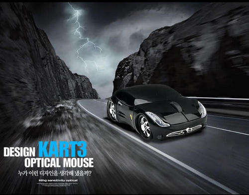 2.4 GHz Optical Wireless Sports Car Mouse