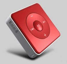 Square MP3 Player In Red