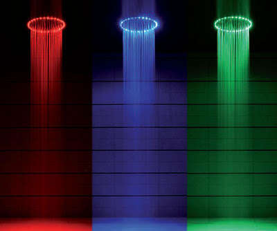3 Color LED Shower Head
