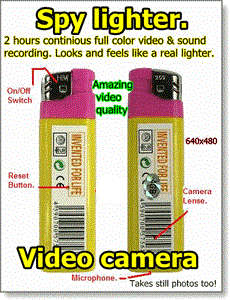 Sound Activated Spy Lighter - 720 x 480 DVR Camera Lighter