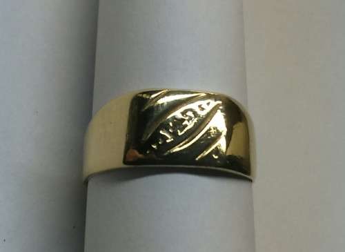 9CT SOLID YELLOW GOLD MENS DIAMANDRING