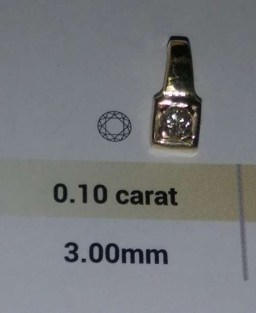 ** .10ct NATURAL DIAMOND PENDANT SET IN 18ct SOLID GOLD **