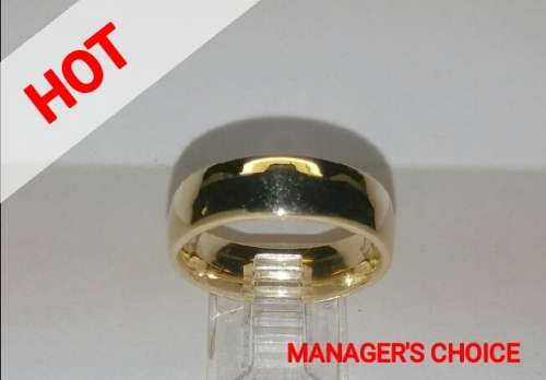 **RARE ITALIAN 9CT YELLOW GOLD WEDDING RING**