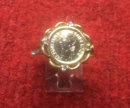 STUNNING 9CT SOLIDGOLD COINRING SET WITH 4 X C/Z'S (R5700)
