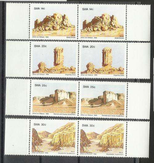 SWA. Complete set of 4 pairs. MNH