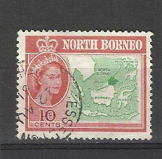 North Borneo. 1 x 10c stamp. Used/hinged