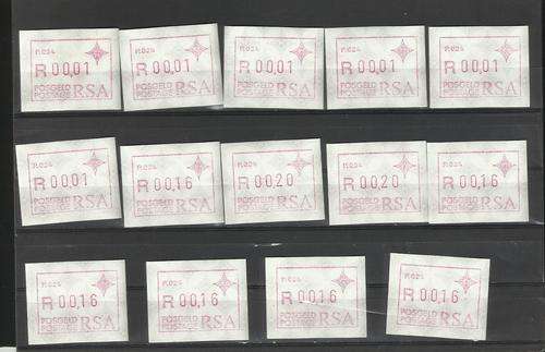 RSA. 14 Computer printouts. MNH
