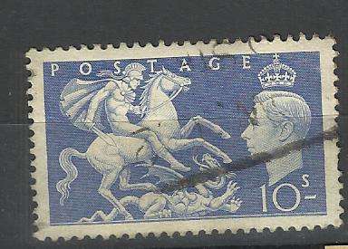 Great Britain. 1 x 10/- stamp. Used/hinged