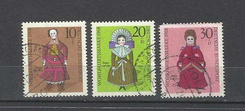 Deutsche Bundepost. Group of 3 women stamps. Used slightly hinged