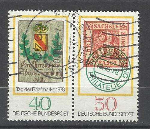 Deutsche Bundepost. 1 Pair. Used not hinged. Nice cancelation