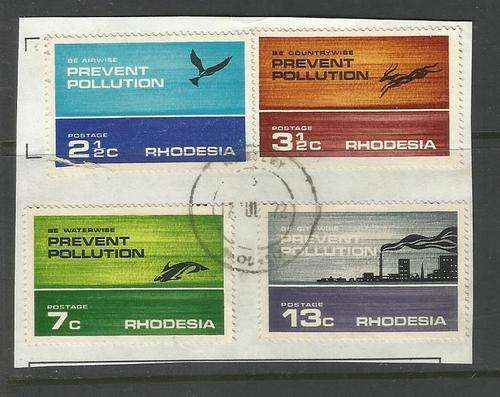 Rhodesia. Complete set of 4 used stamps on paper
