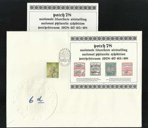 RSA. Big FDC. National Philatlic Exhibition date 1978 at Potch. (With pamphlet)