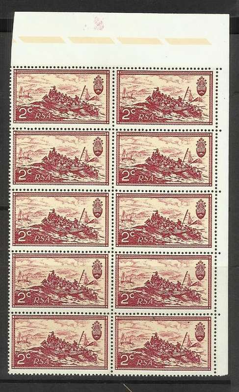RSA. Block of 8 x 2c stamps. Mint slightly hinged
