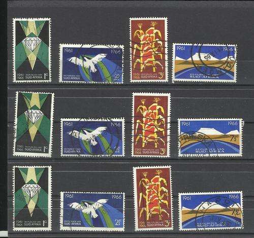 RSA. 3 Complete sets. SA in Afrikaans. Used slightly hinged